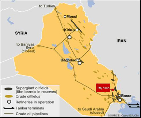 Iraq: oil fields