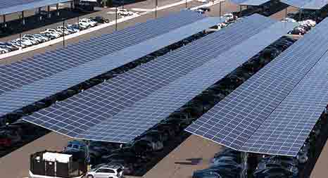 zonnepanelen op parkeerplaatsen