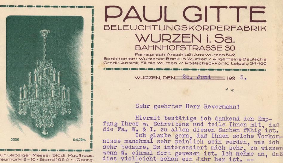 Paul Gitte, Wurzen I Sa.