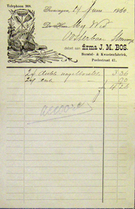 firma J.B. Bos, Borstel- & Kwastenfabriek, Poelestraat 47, Groningen