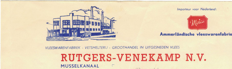 Rutgers-Venekamp te Musselkanaal, rekening uit 1960