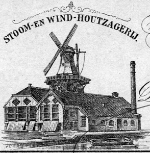 J.J. Koerts Jr., Stoom- en Wind-Houtzagerij te oude Pekel A