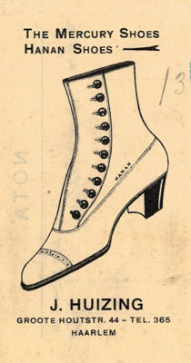 J.Huizing, Haarlem, schoenenhandel, ontvangstbewijs uit 1917