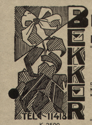 Bekker Bloemenmagazijn gravure