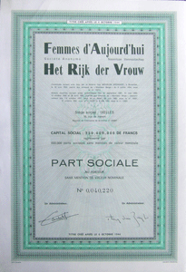 Femees d'Aujourd'hui / Het Rijk der Vrouw, Part Sociale, 1965