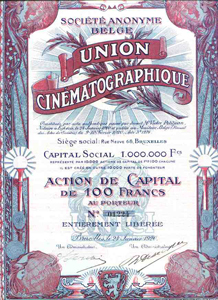 Union Cinematografique SA, , action / share certificate