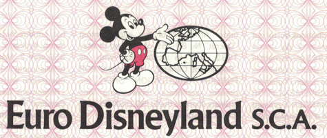 mickey Mouse on share of Euro Disneyland