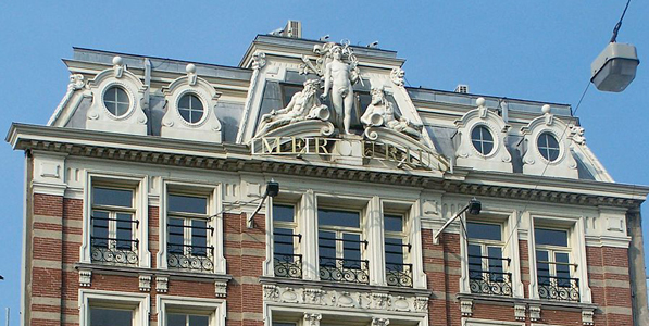 Gevel van Hotel Mercurius, Prins Hendrikkade 20 Amsterdam