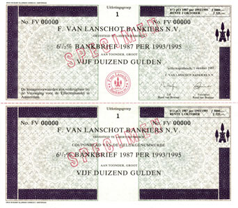 bankbrief van F. van Lanschot Bankiers te 's Hertogenbosch