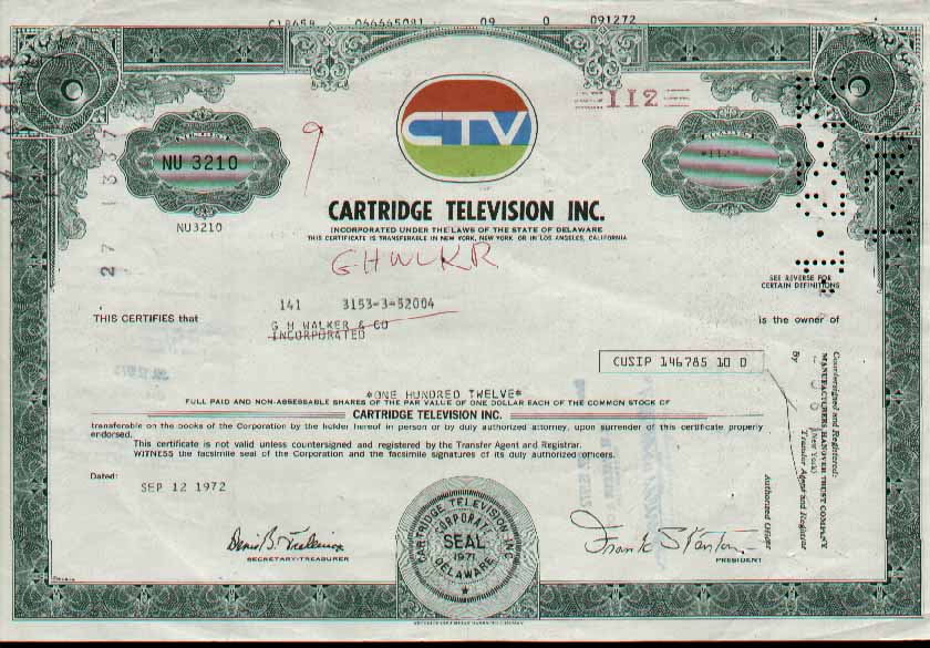 1950ies LT 100 share certificate EF Details about   Paramount Pictures Corporation 