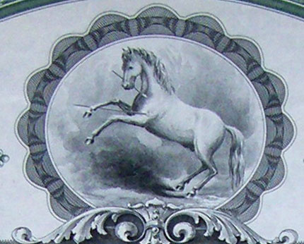 Colt logo: stijgerend wit paard