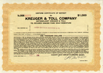 Kreuger and Toll bond