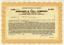 Kreuger and Toll bond