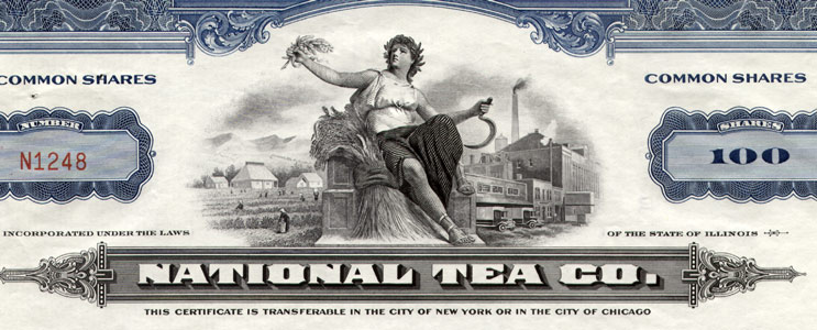 National Tea co. share certificate