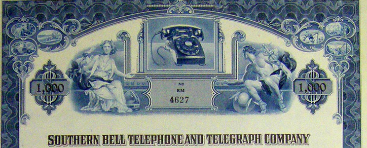 Southern Bell Telephone and Telegraph Company, bond from 1977
