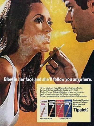 smoke in her face - ad